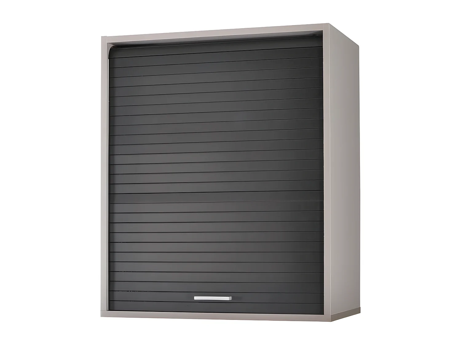 Meuble Cuisine Alu Rideau Chêne Noir ou Blanc 2 Etagères L 60 H 72 P 35 cm - Coloris: Noir