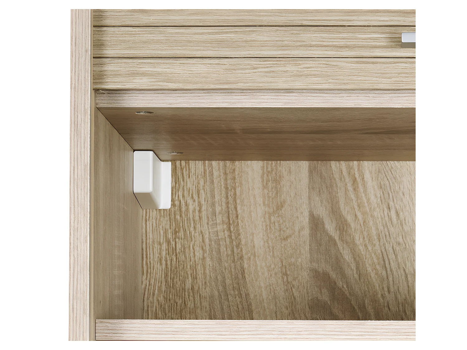 Meuble Cuisine Chêne Façade Décor 2 Etagères Largeur 60 Haut 72 Prof 35 cm - Coloris Rideau: Vagues Grises 810