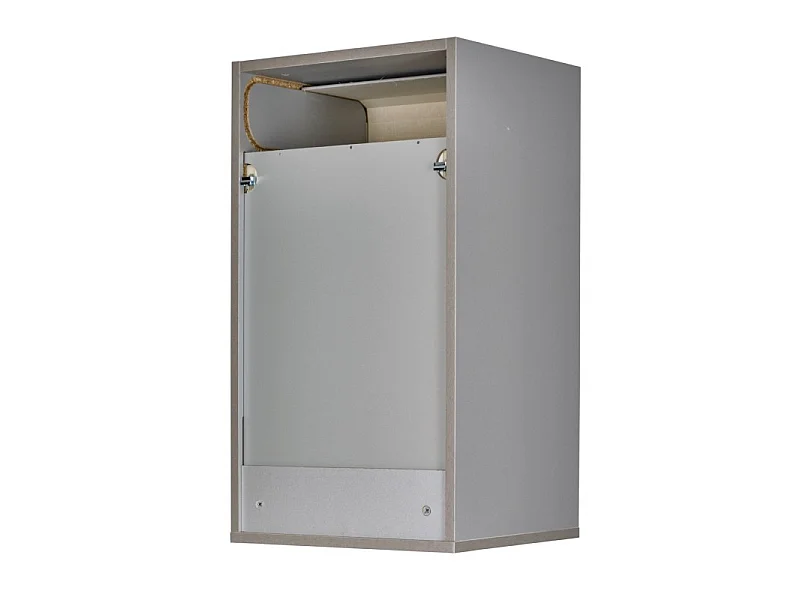 Meuble Cuisine Alu Rideau Chêne Noir ou Blanc 2 Tablettes L 40 H 72 P 35 cm - Coloris: Blanc