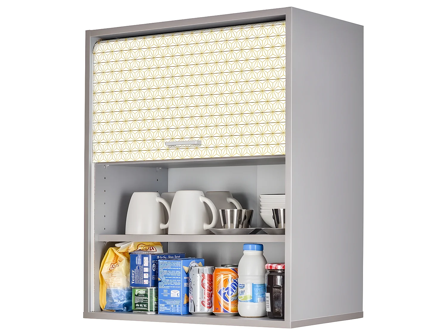 Meuble Cuisine Alu 60x72 Face Imprimée - Coloris Rideau: Ciel étoilé jaune 520