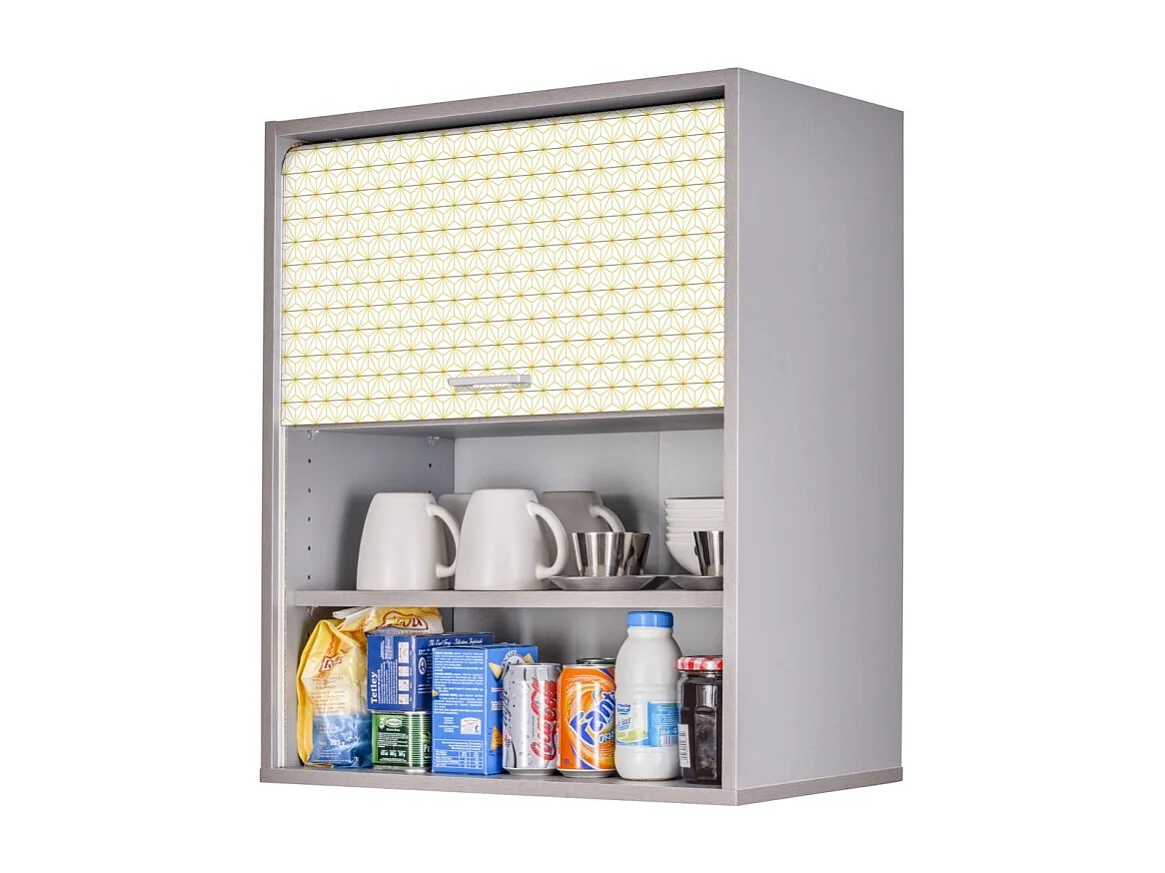 Meuble Cuisine Alu 60x72 Face Imprimée - Coloris Rideau: Ciel étoilé jaune 520