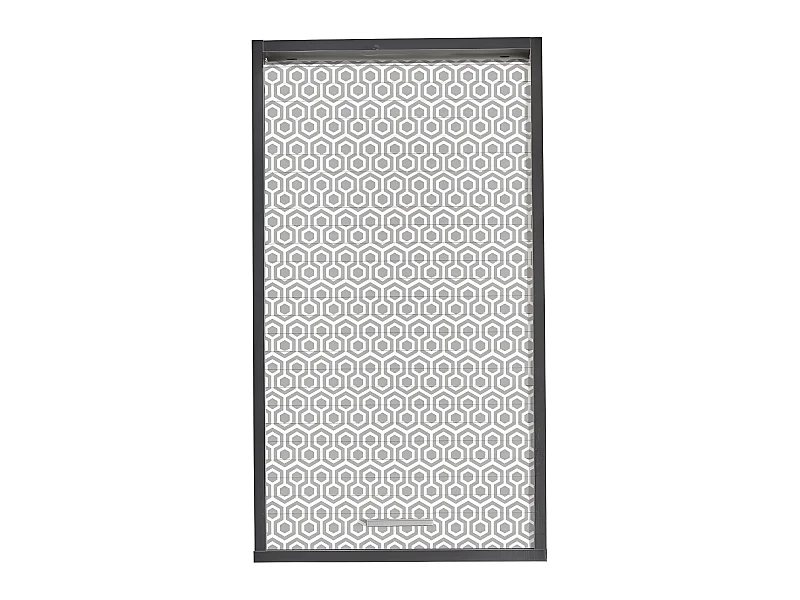 Meuble Cuisine Noir 40x72 Face Imprimée - Coloris Rideau: Hexagones Gris 521