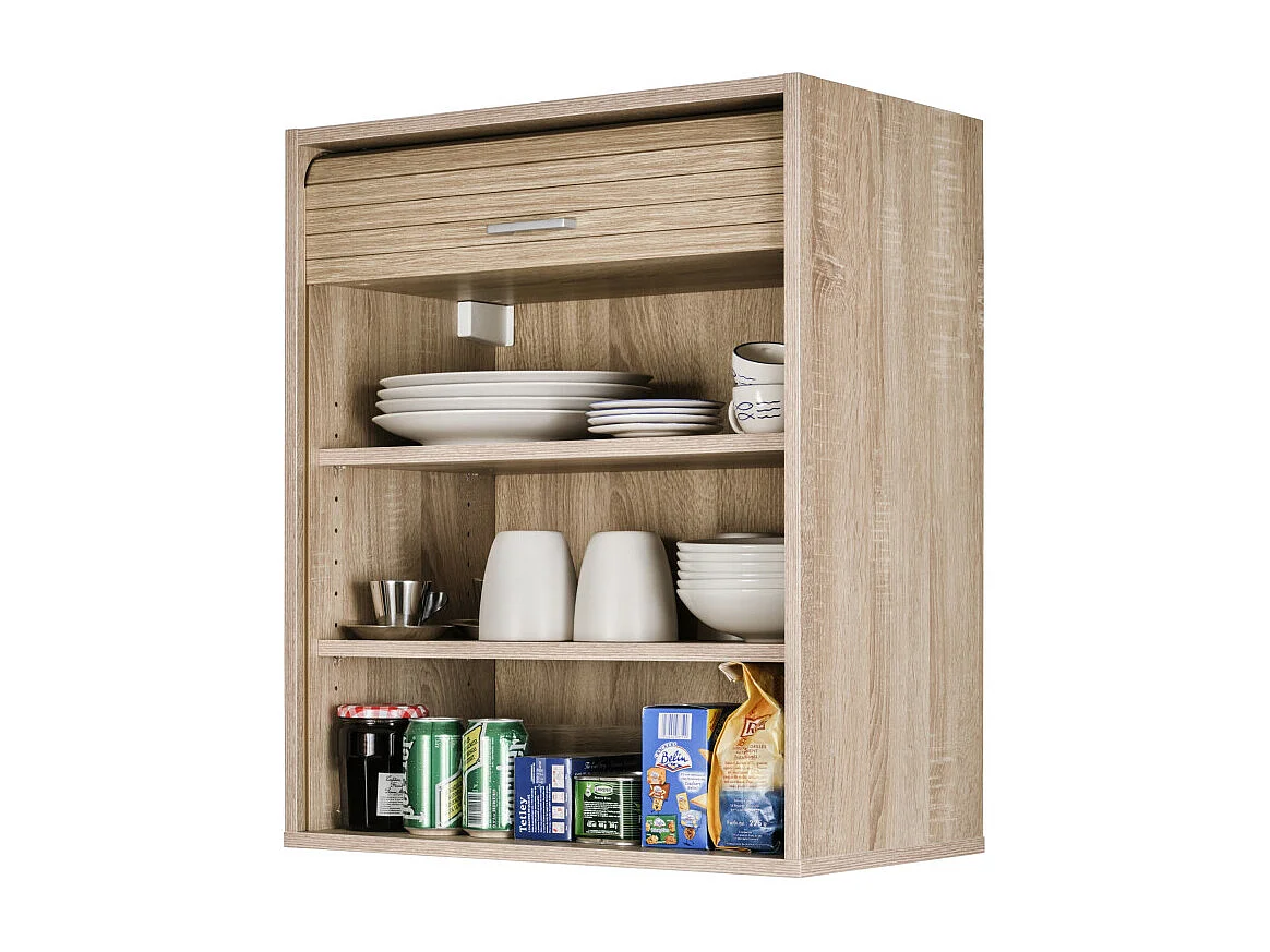 Meuble de Cuisine Chêne 2 Etagères L 60 H 72 P 35 cm