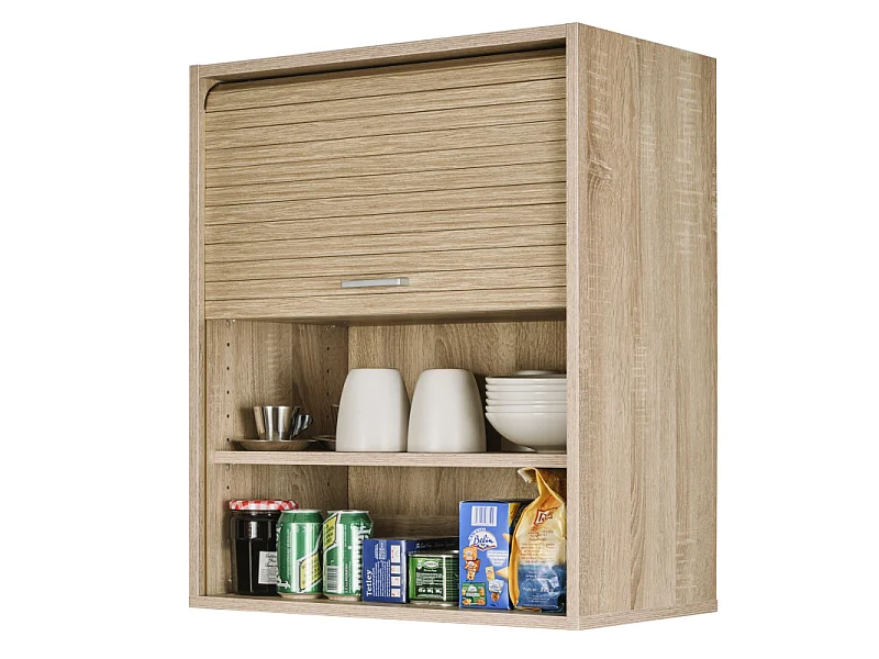 Meuble de Cuisine Chêne 2 Etagères L 60 H 72 P 35 cm