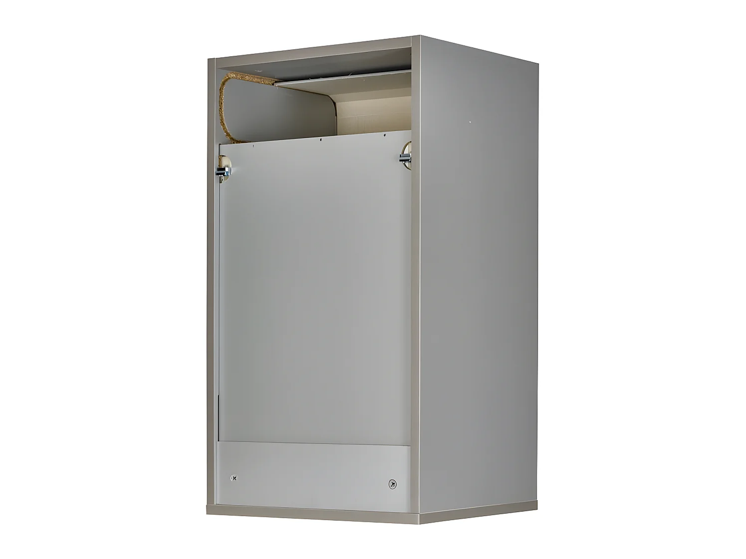 Meuble Cuisine Alu Rideau Chêne Noir ou Blanc 2 Tablettes L 40 H 72 P 35 cm - Coloris: Noir