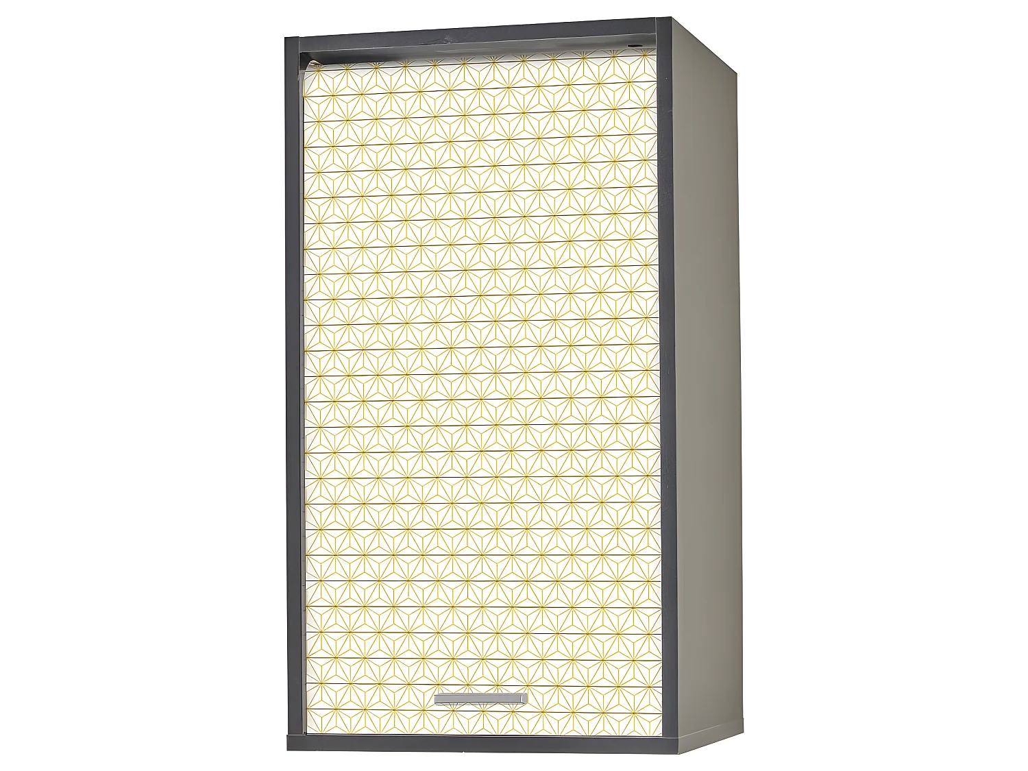 Meuble Cuisine Noir 40x72 Face Imprimée - Coloris Rideau: Ciel étoilé jaune 520