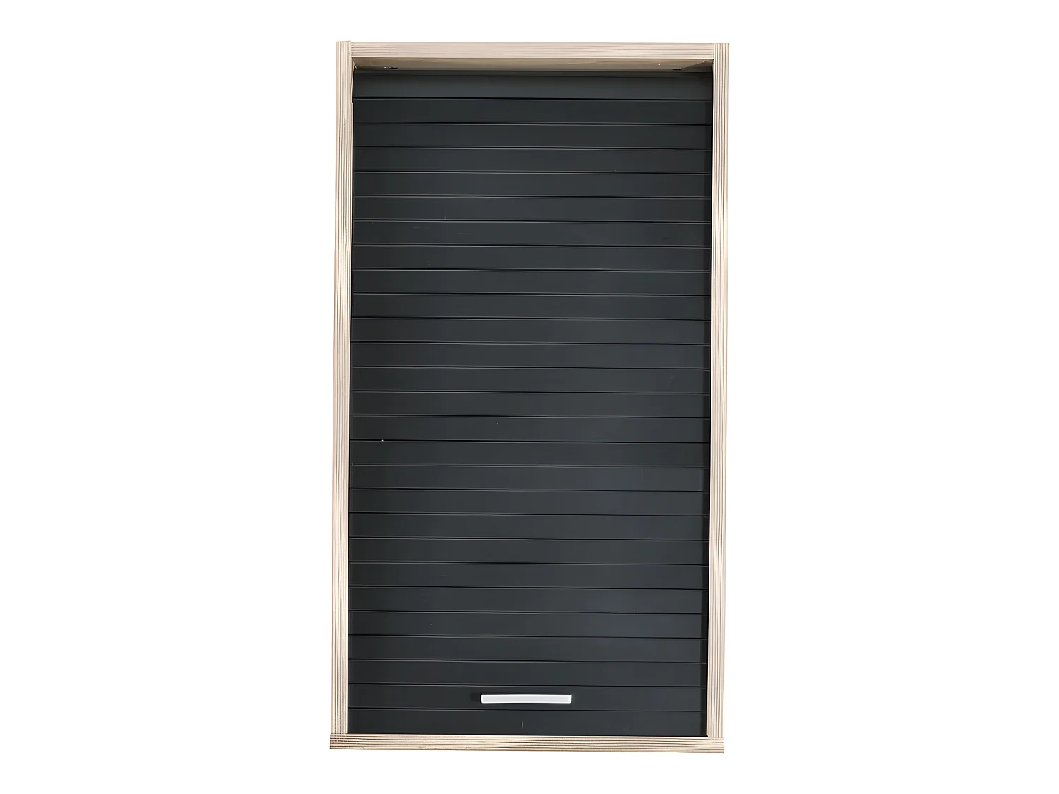 Meuble Cuisine Chêne Rideau Alu Blanc ou Noir 2 Etagères L 40 H 72 P 35 cm - Coloris: Noir