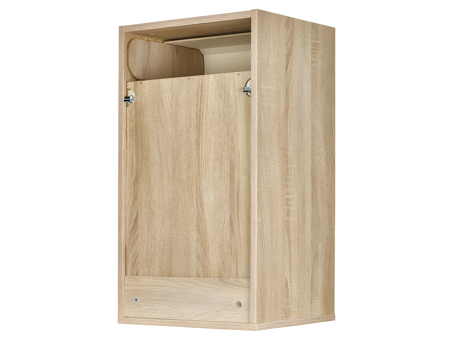 Meuble Cuisine Chêne Rideau Alu Blanc ou Noir 2 Etagères L 40 H 72 P 35 cm - Coloris: Noir