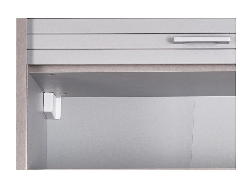 Meuble Cuisine Alu 1 Rideau 1 Etagère Largeur 60 H 53.6 P 25 cm