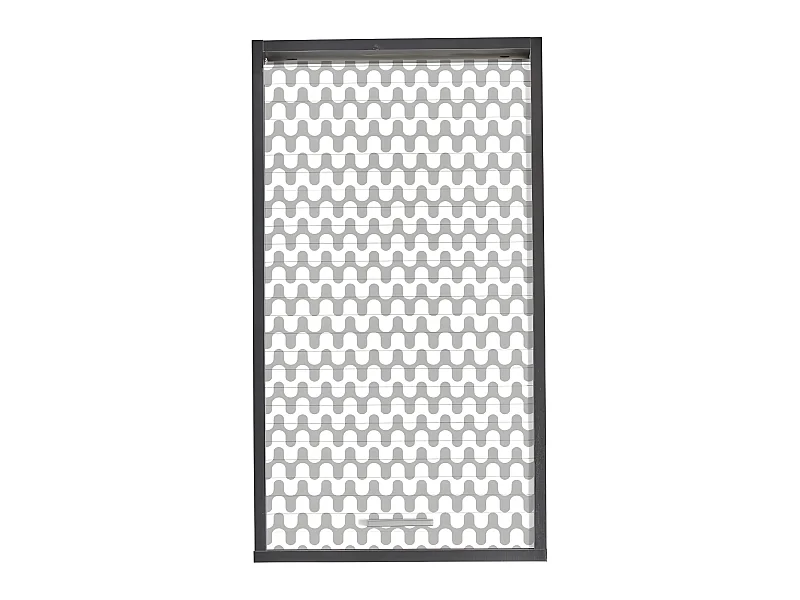 Meuble Cuisine Noir 40x72 Face Imprimée - Coloris Rideau: Vagues Grises 810