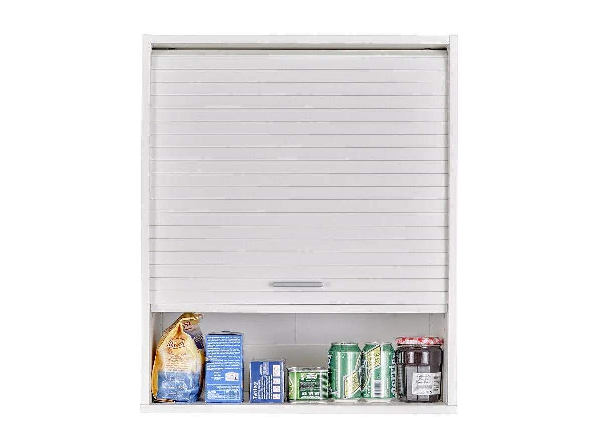 Meuble de Cuisine Haut Blanc 2 Etagères L 60 cm H 72 cm P 35 cm