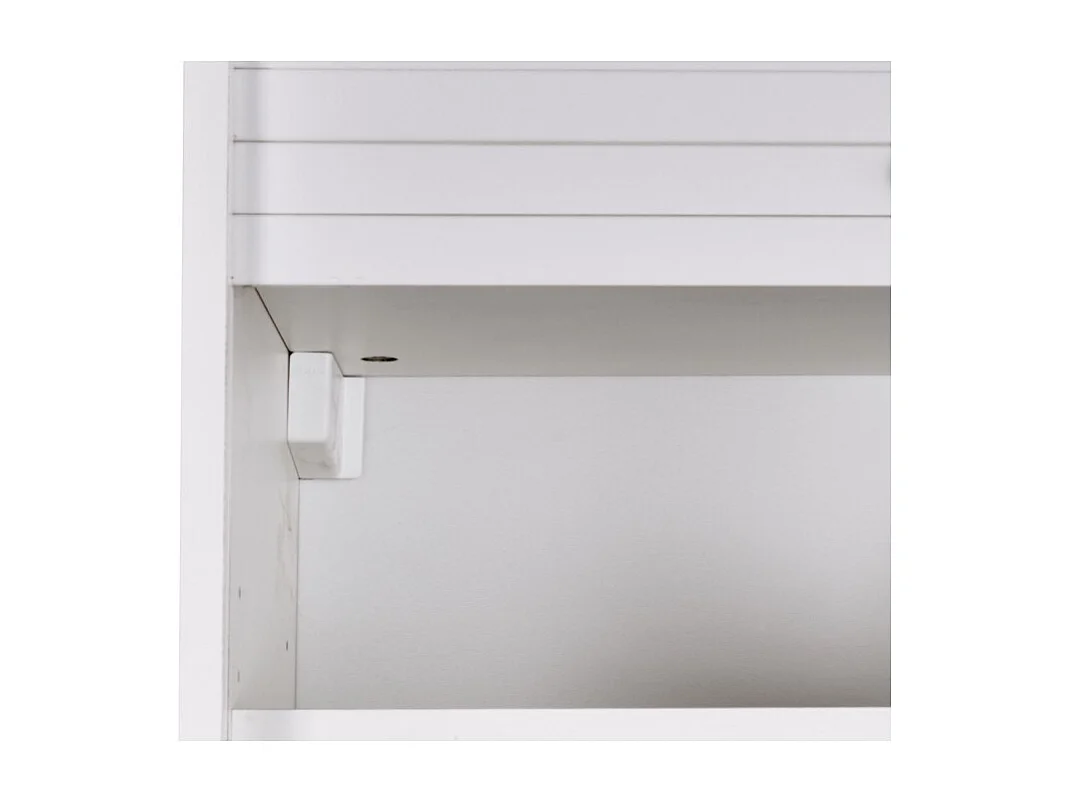 Meuble de Cuisine Haut Blanc 2 Etagères L 60 cm H 72 cm P 35 cm