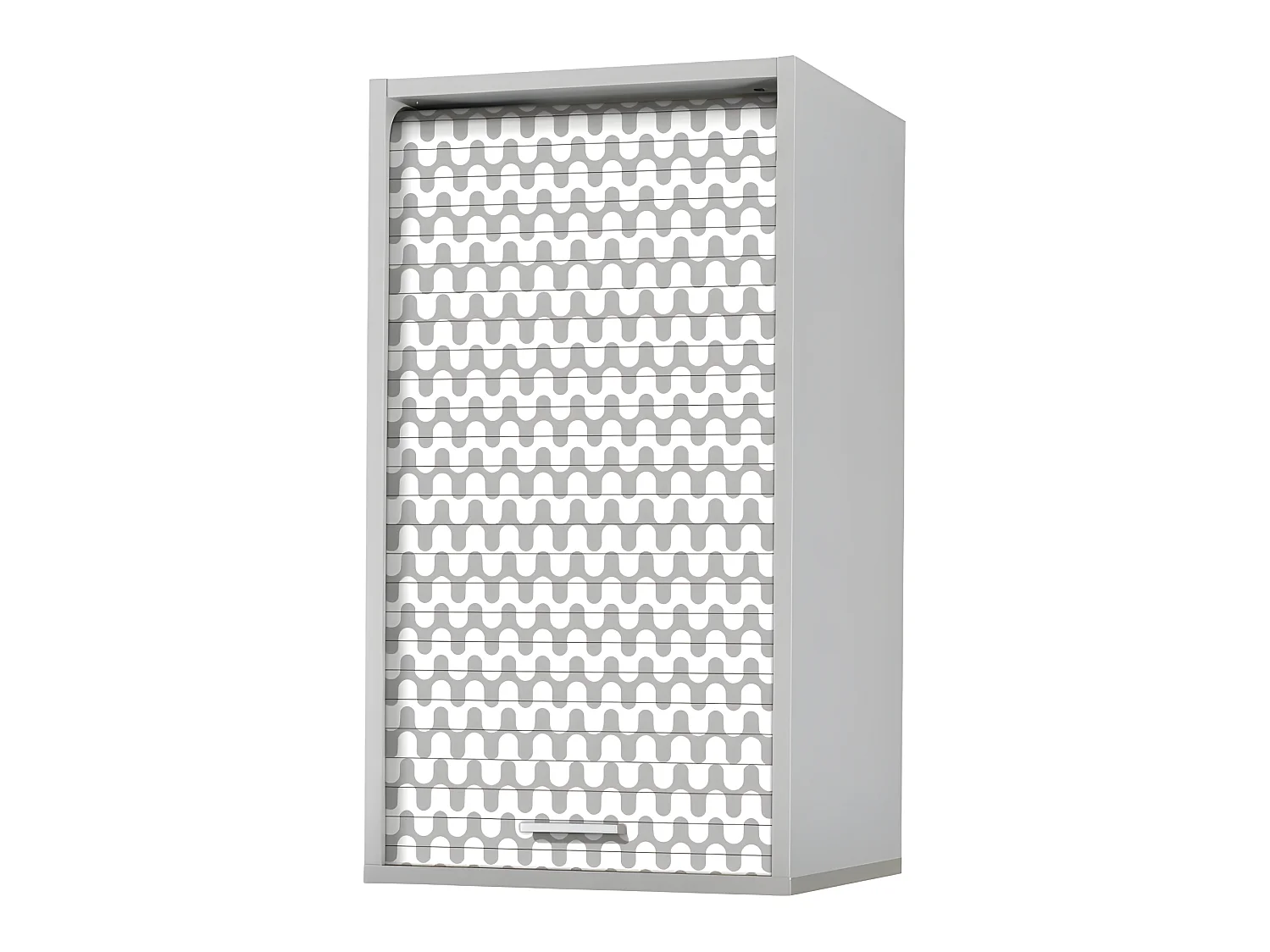 Meuble Cuisine Alu 40x72 Face Imprimée - Coloris Rideau: Vagues Grises 810