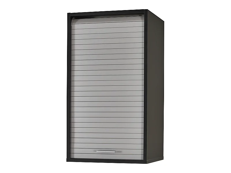 Meuble Cuisine Noir Bicolore 40 cm H 72 cm - Coloris: Aluminium