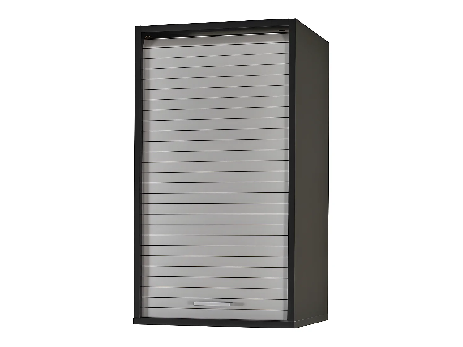 Meuble Cuisine Noir Bicolore 40 cm H 72 cm - Coloris: Aluminium