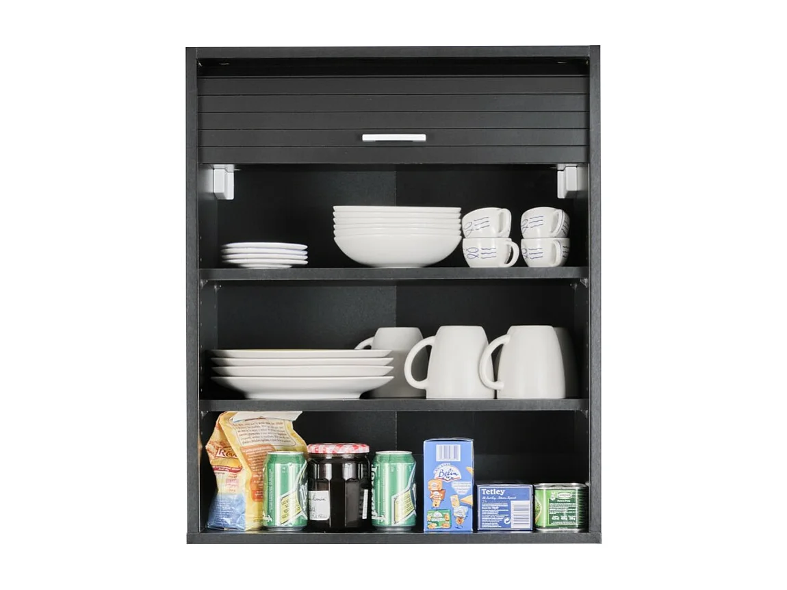 Meuble de Cuisine Noir 2 Etagères L 60 cm H 72 cm P 35 cm