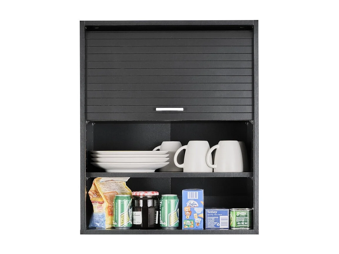 Meuble de Cuisine Noir 2 Etagères L 60 cm H 72 cm P 35 cm