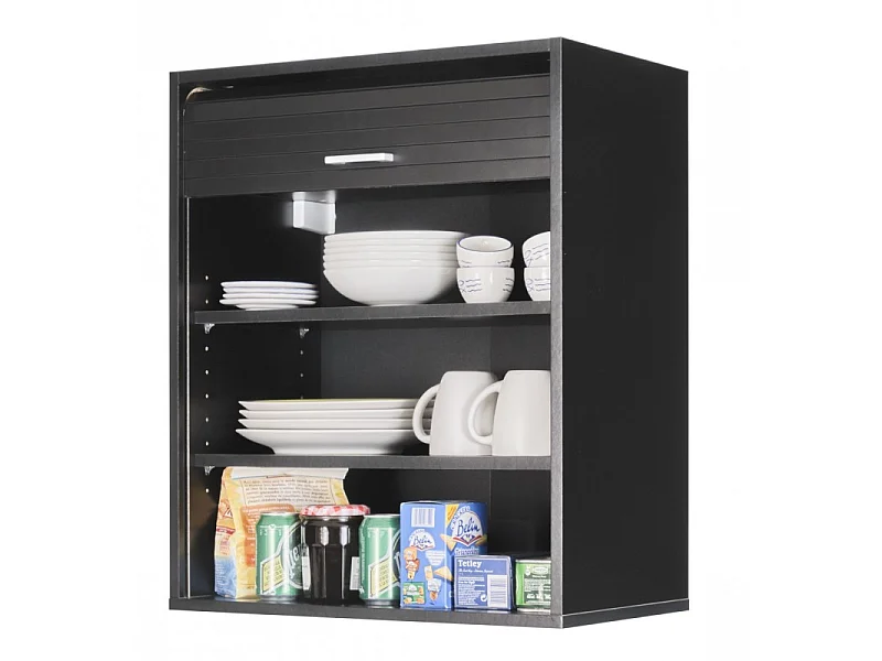 Meuble de Cuisine Noir 2 Etagères L 60 cm H 72 cm P 35 cm