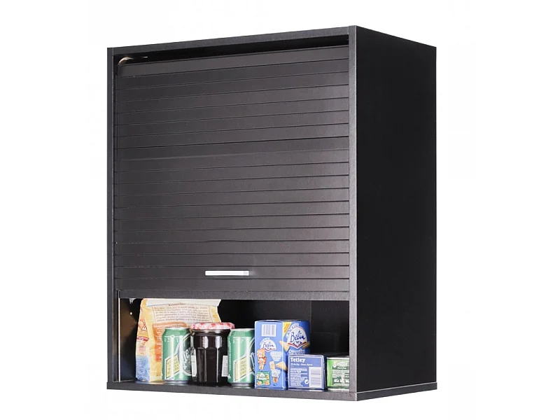 Meuble de Cuisine Noir 2 Etagères L 60 cm H 72 cm P 35 cm