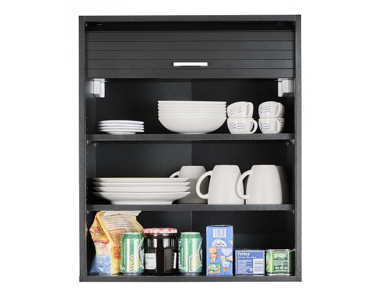 Meuble de Cuisine Noir 2 Etagères L 60 cm H 72 cm P 35 cm