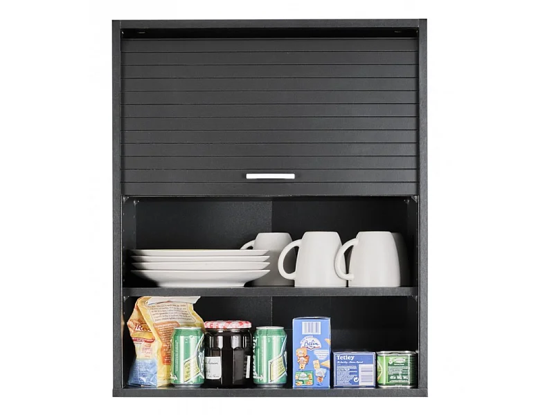 Meuble de Cuisine Noir 2 Etagères L 60 cm H 72 cm P 35 cm
