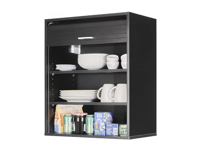 Meuble de Cuisine Noir 2 Etagères L 60 cm H 72 cm P 35 cm