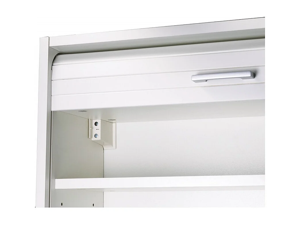 Meuble de Cuisine Haut Blanc 1 Rideau 4 Niches L 40 H 123.6 P 35 cm