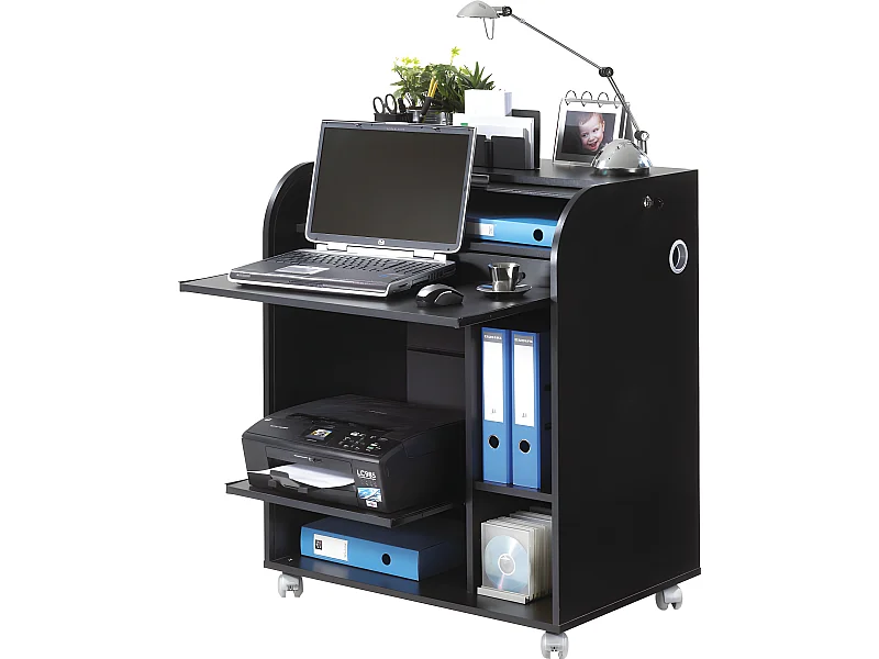 Bureau Informatique Noir et Blanc 6 Niches