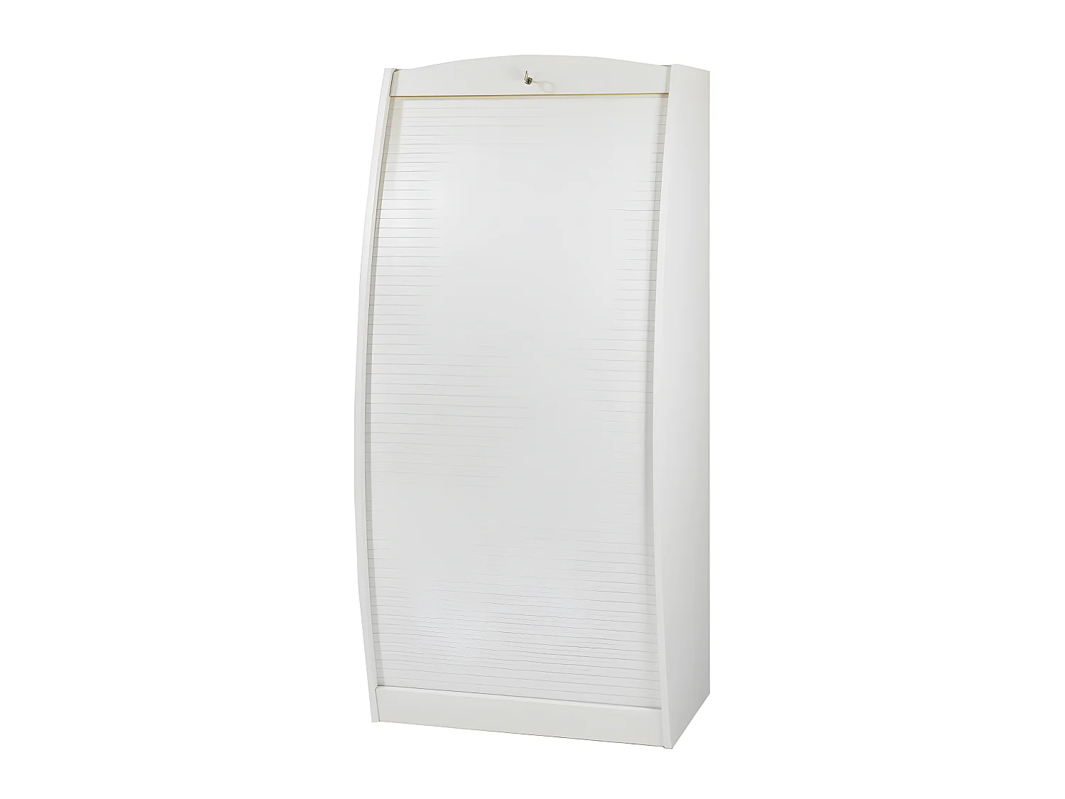 Armoire Informatique Galbée 6 Niches Serrure L 80.5 H 171.5 P 59.3 cm - Coloris: Blanc