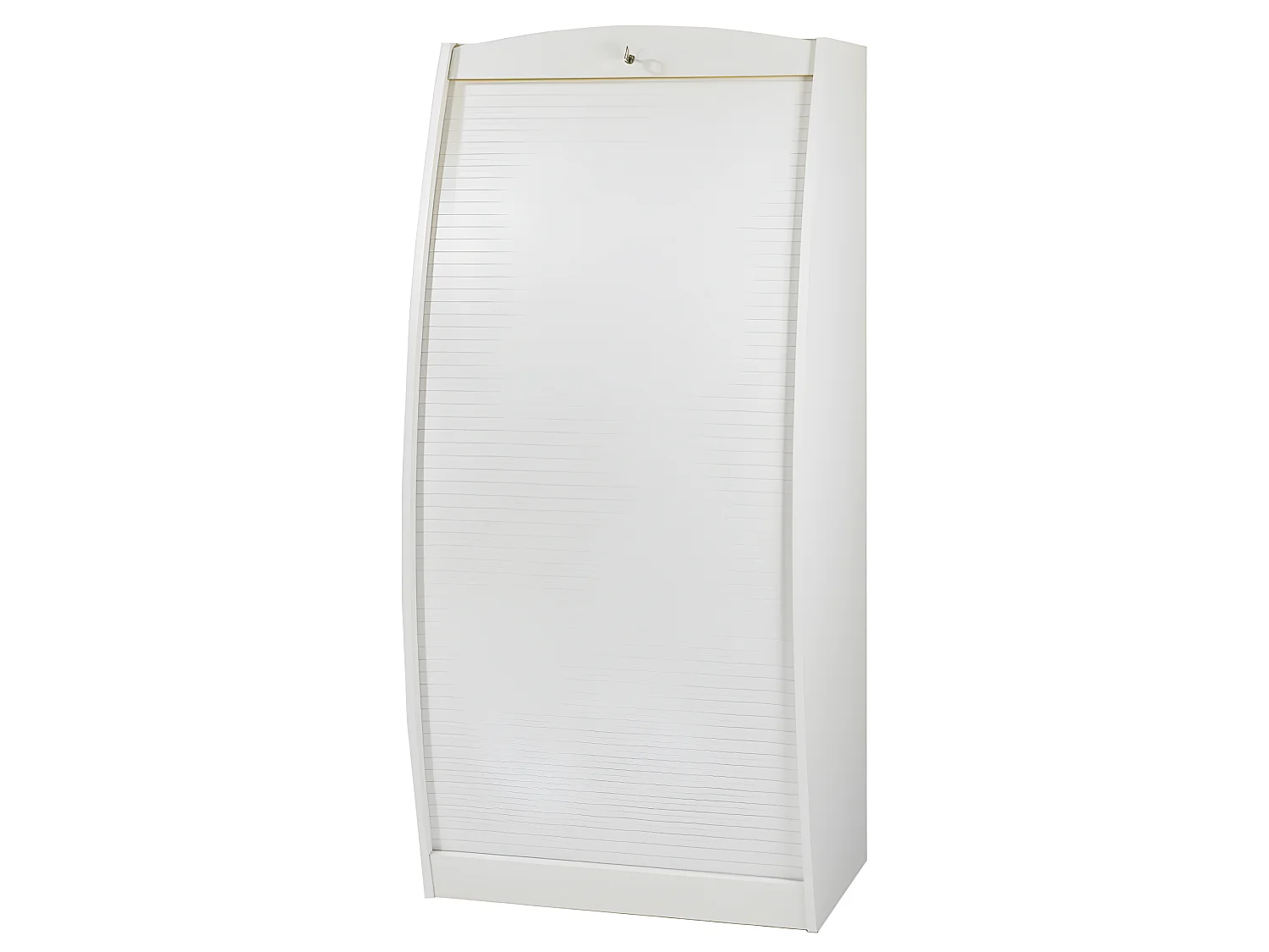 Armoire Informatique Galbée 6 Niches Serrure L 80.5 H 171.5 P 59.3 cm - Coloris: Blanc