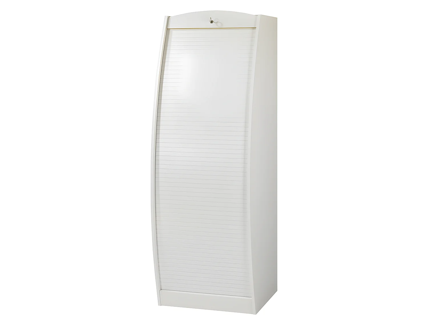 Armoire Informatique Galbée Largeur 60 cm 5 Niches - Coloris: Blanc