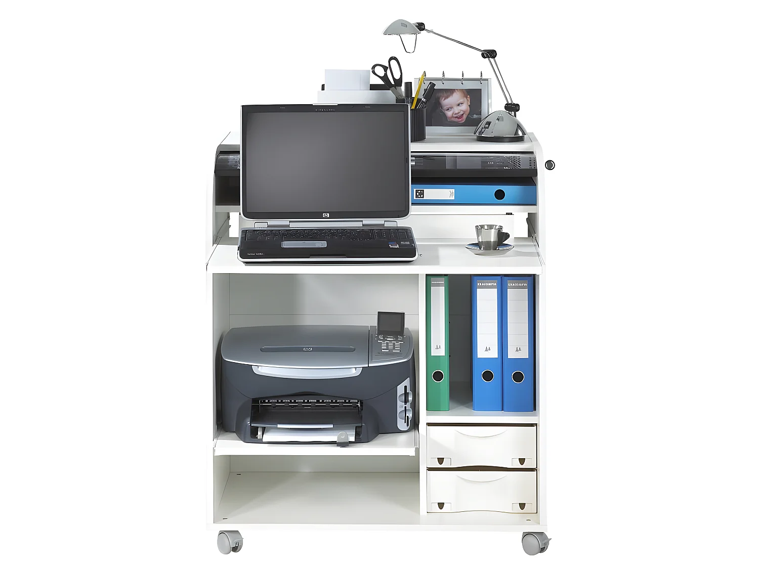 Bureau Informatique Blanc et Noir