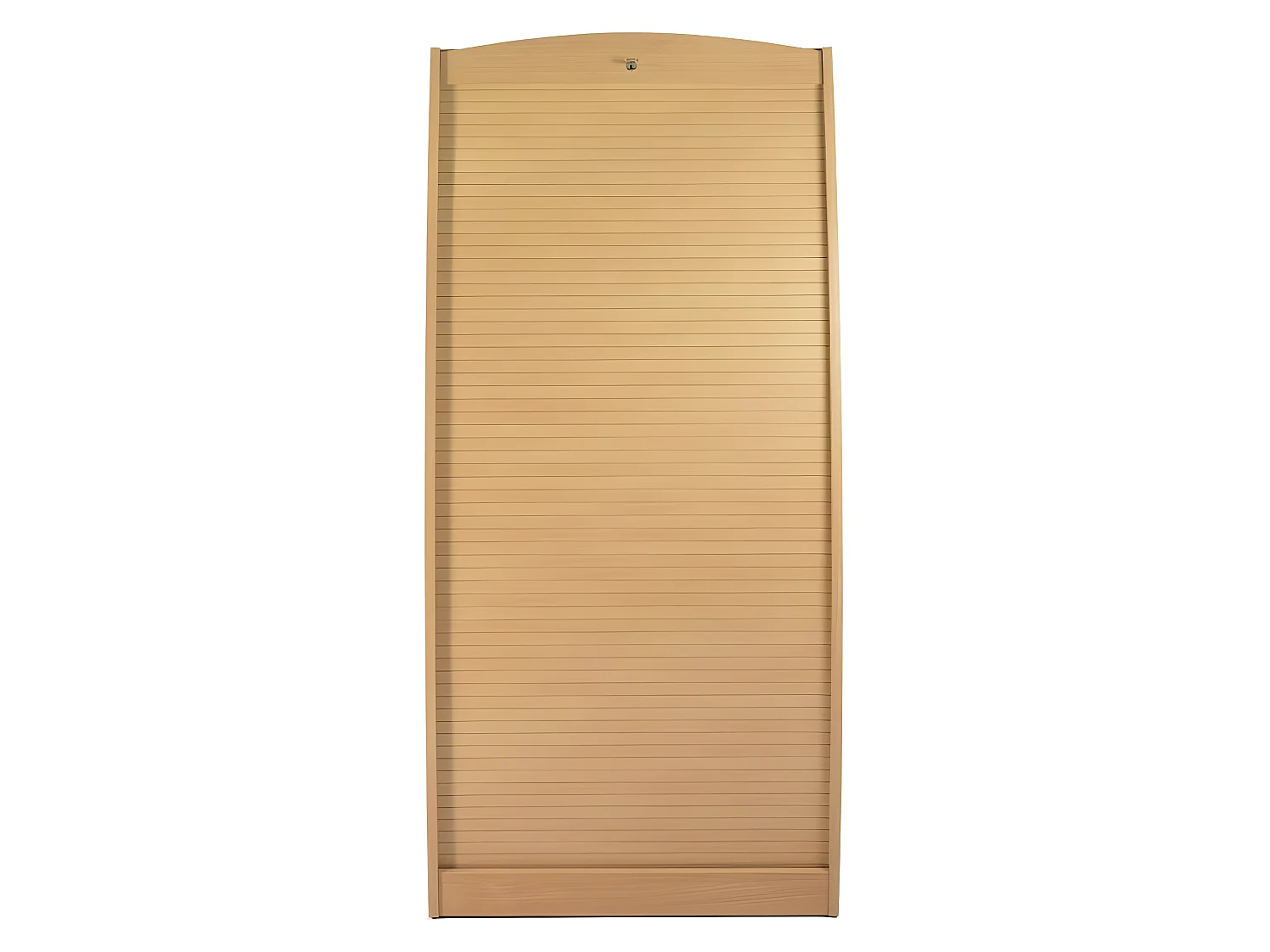 Armoire Informatique Galbée 6 Niches Serrure L 80.5 H 171.5 P 59.3 cm - Coloris: Hêtre