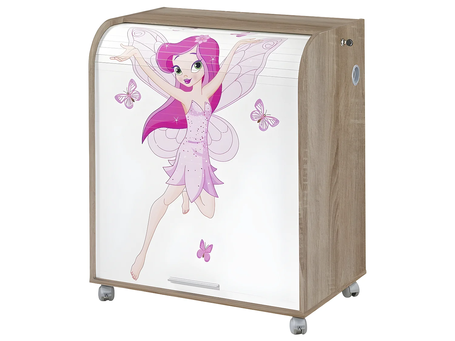 Bureau Informatique Chêne 1 Rideau - Coloris: Fée 217