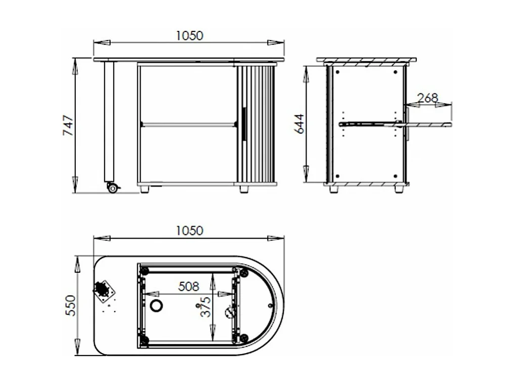 Bureau Informatique Blanc et Table Pivotante - Coloris: Blanc