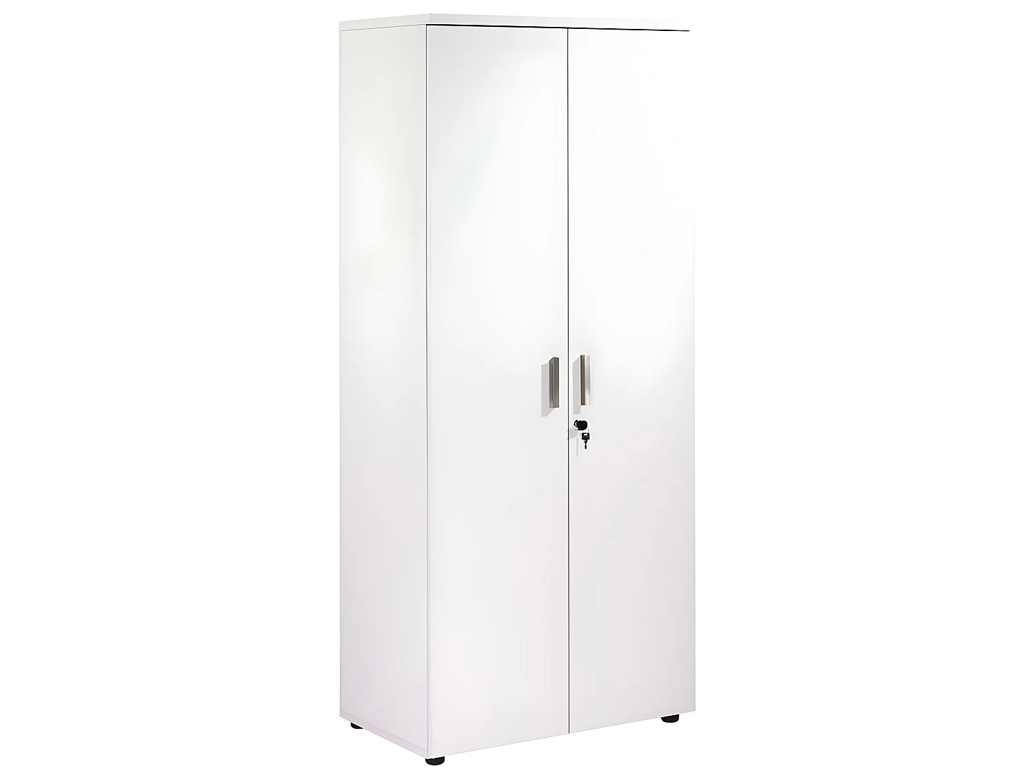 Armoire Haute de Bureau 2 Portes Blanche INEO