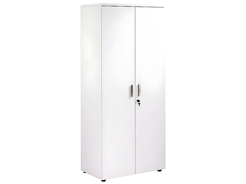 Armoire Haute de Bureau 2 Portes Blanche INEO