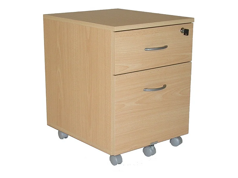 Pack Bureau + Caisson + Armoire Hêtre Alu