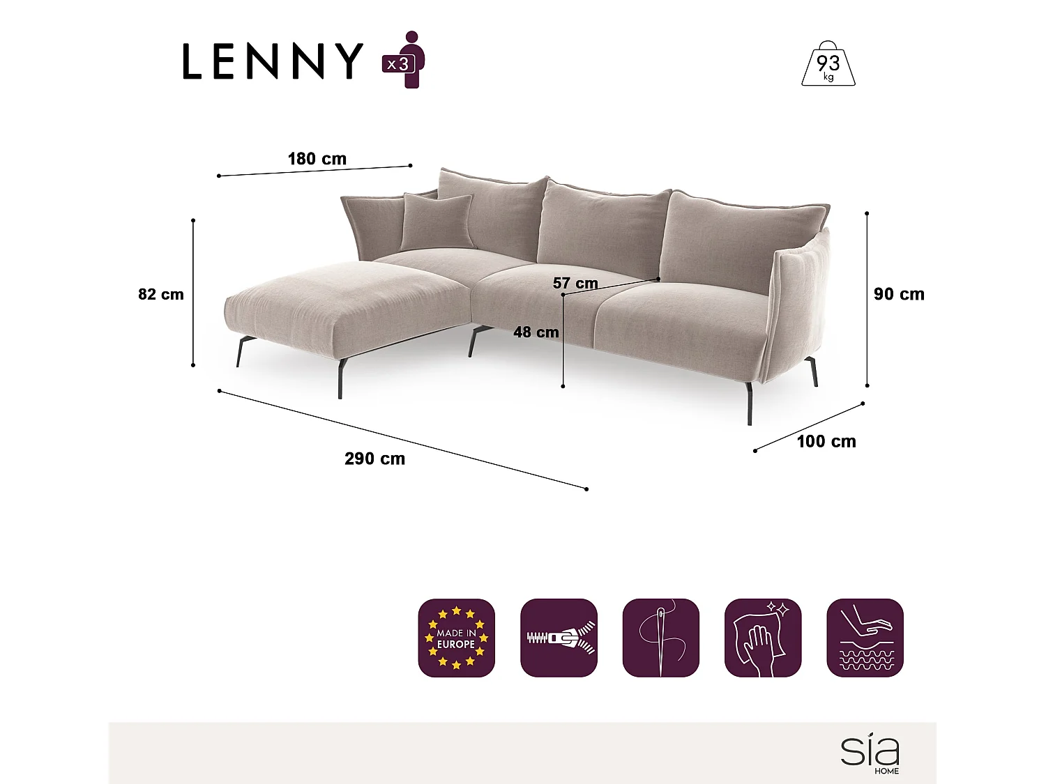 Canapé d'angle gauche velours à motifs bleu océan