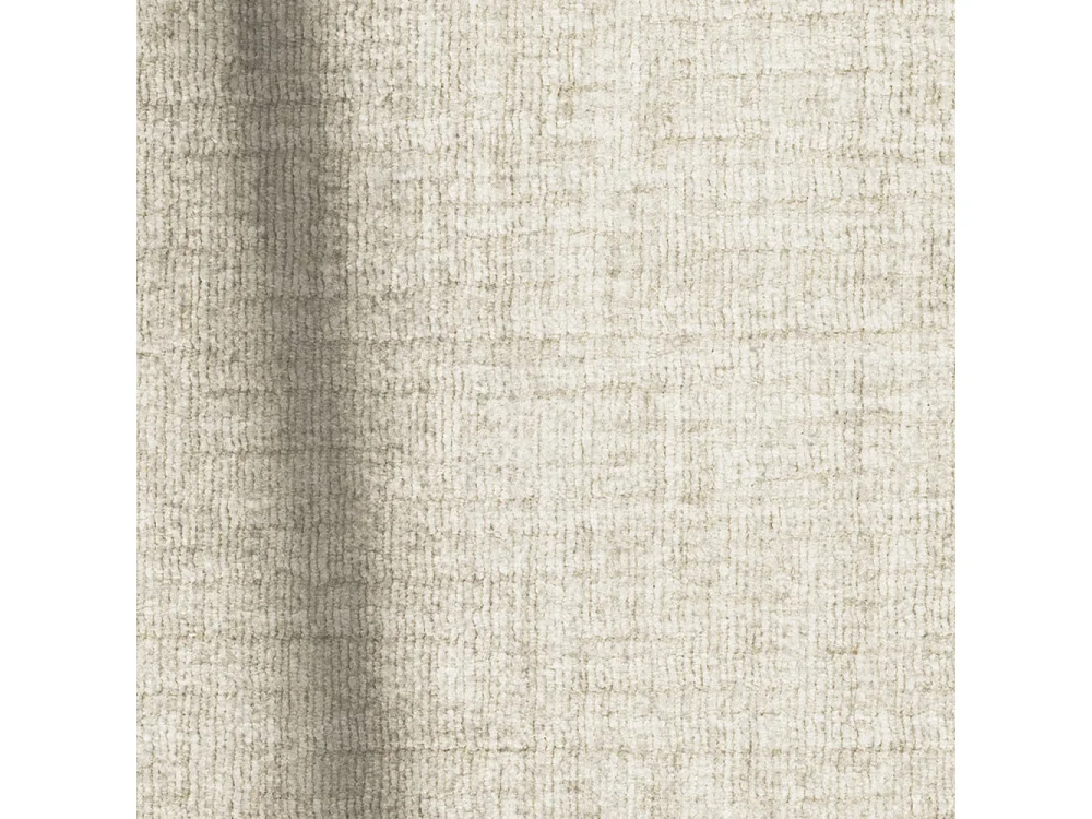 Canapé grand angle gauche velours à motifs crème MYRA