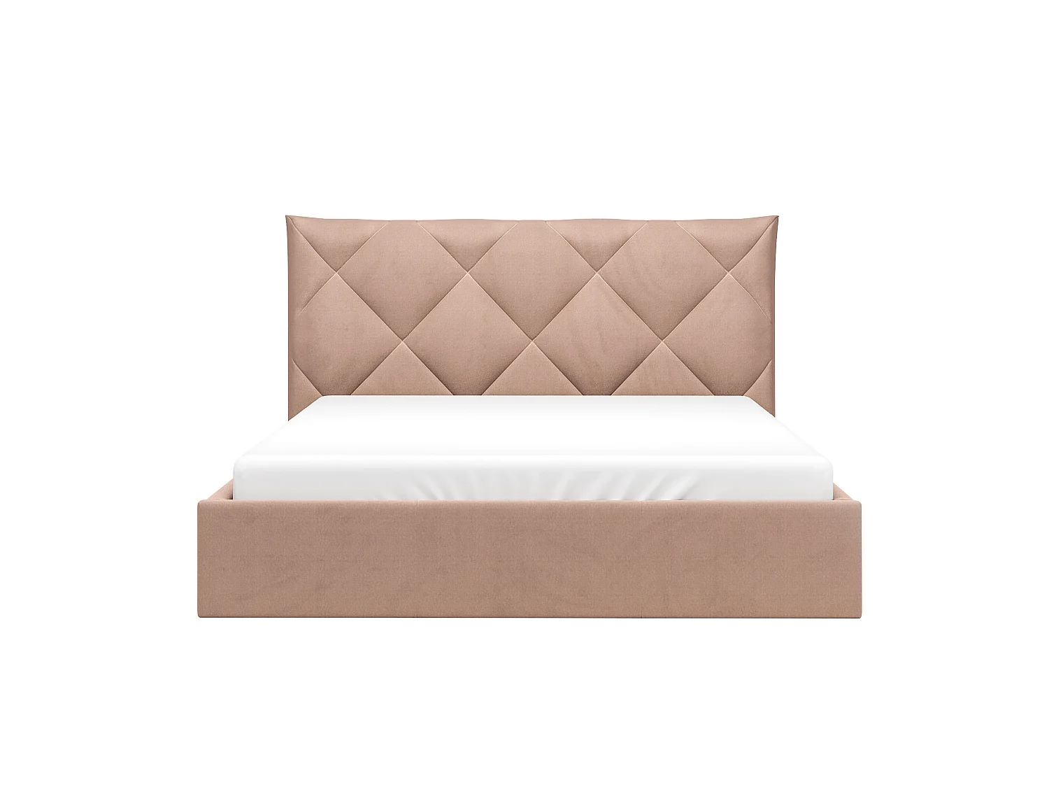 Bed met opbergruimte 160 x 200 cm - Velours - Beige + matras - STARI van Pascal Morabito