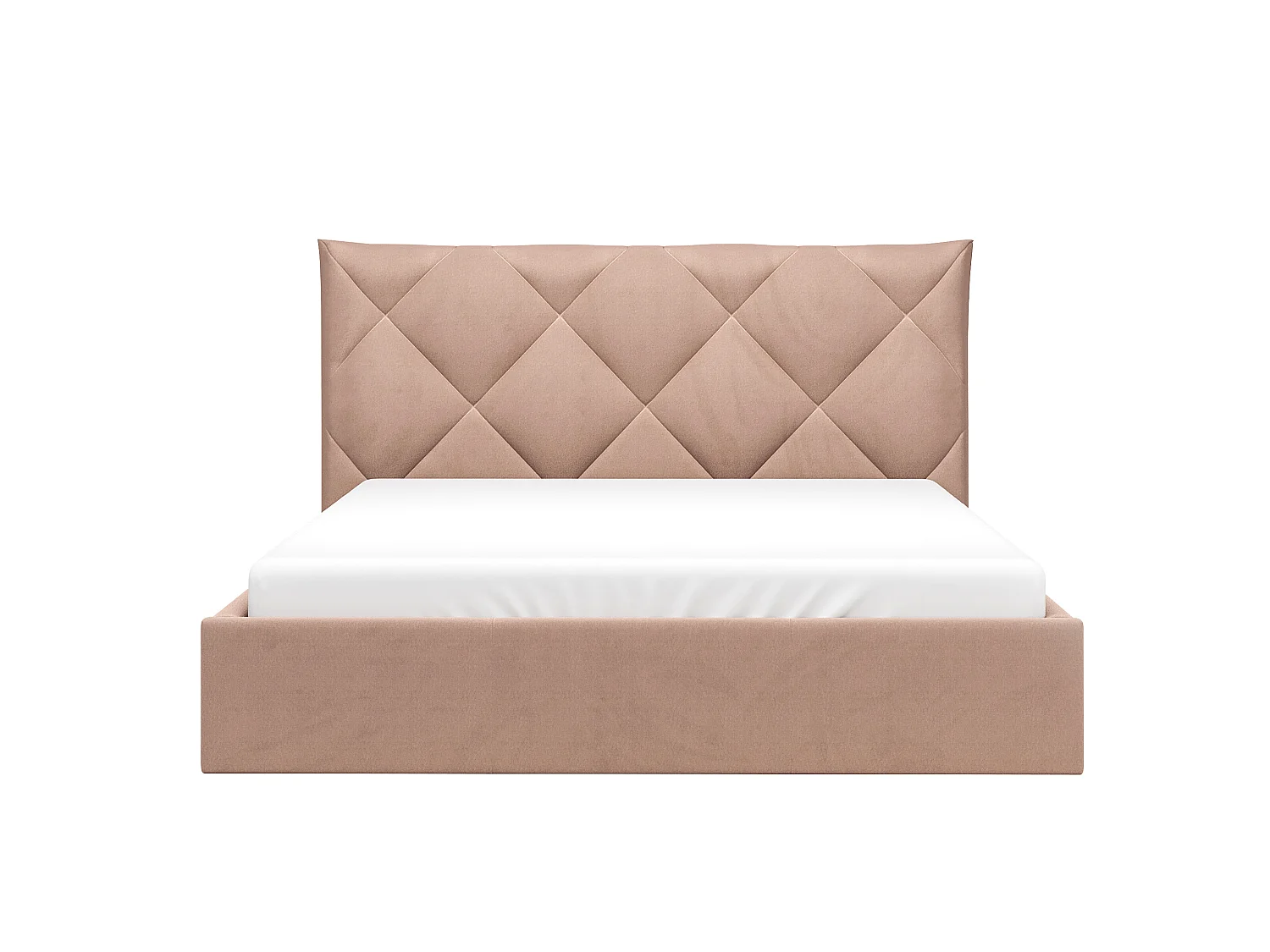 Lit coffre 160 x 200 cm - Velours - Beige + Matelas - STARI