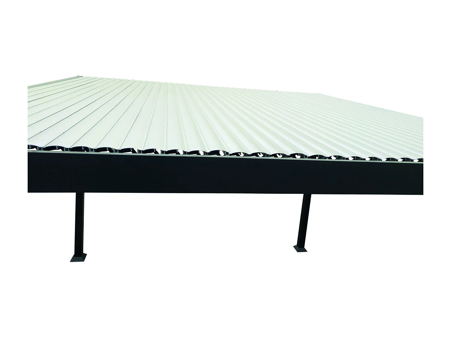 Pergola bioclimatique grise 3x3 m MILOS