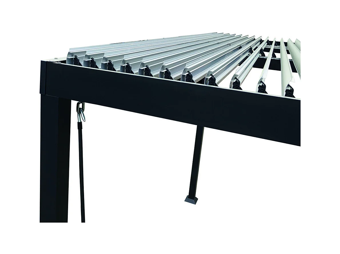 Pergola bioclimatique grise 3x3 m MILOS