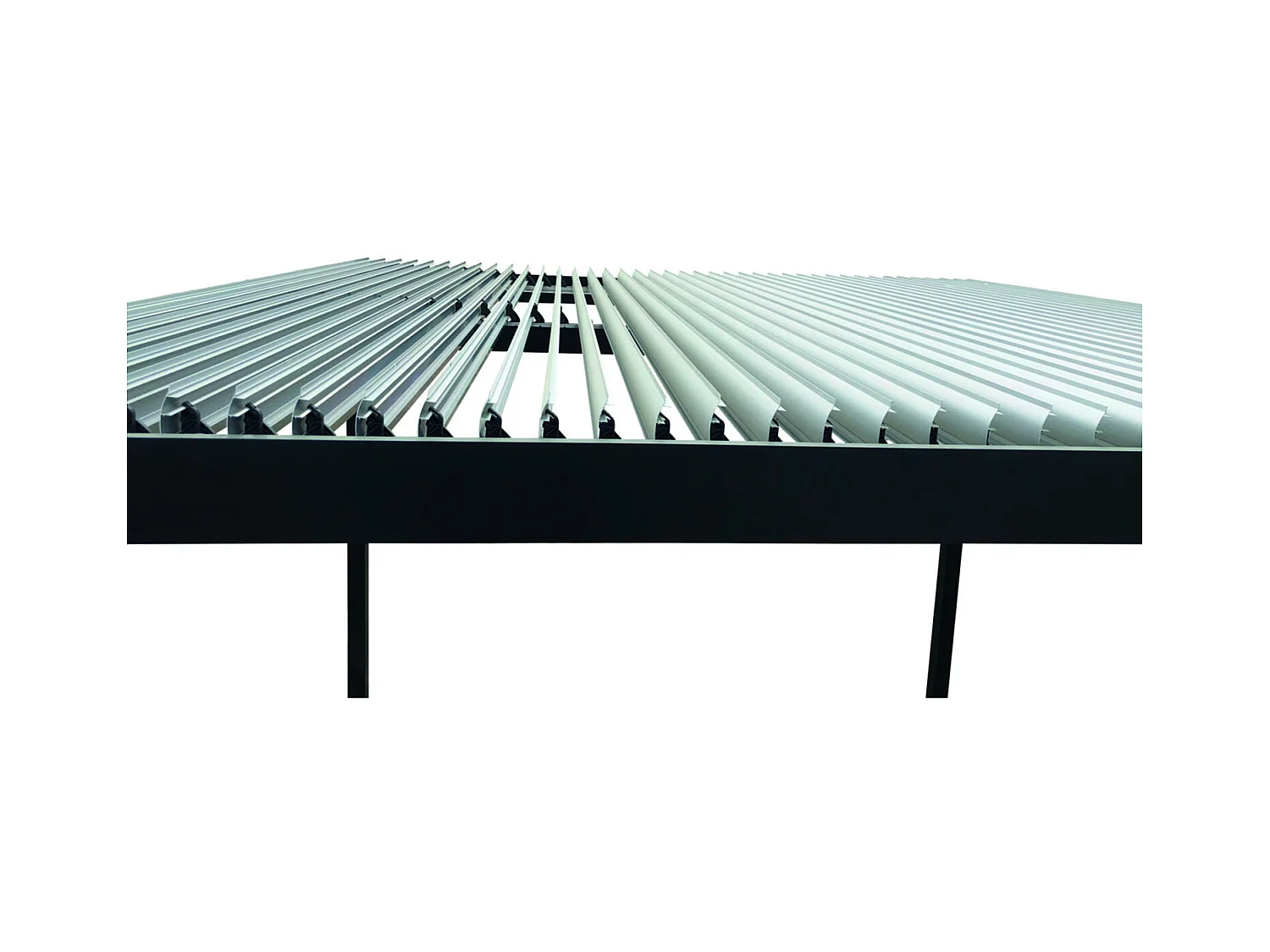 Pergola bioclimatique grise 3x3 m MILOS