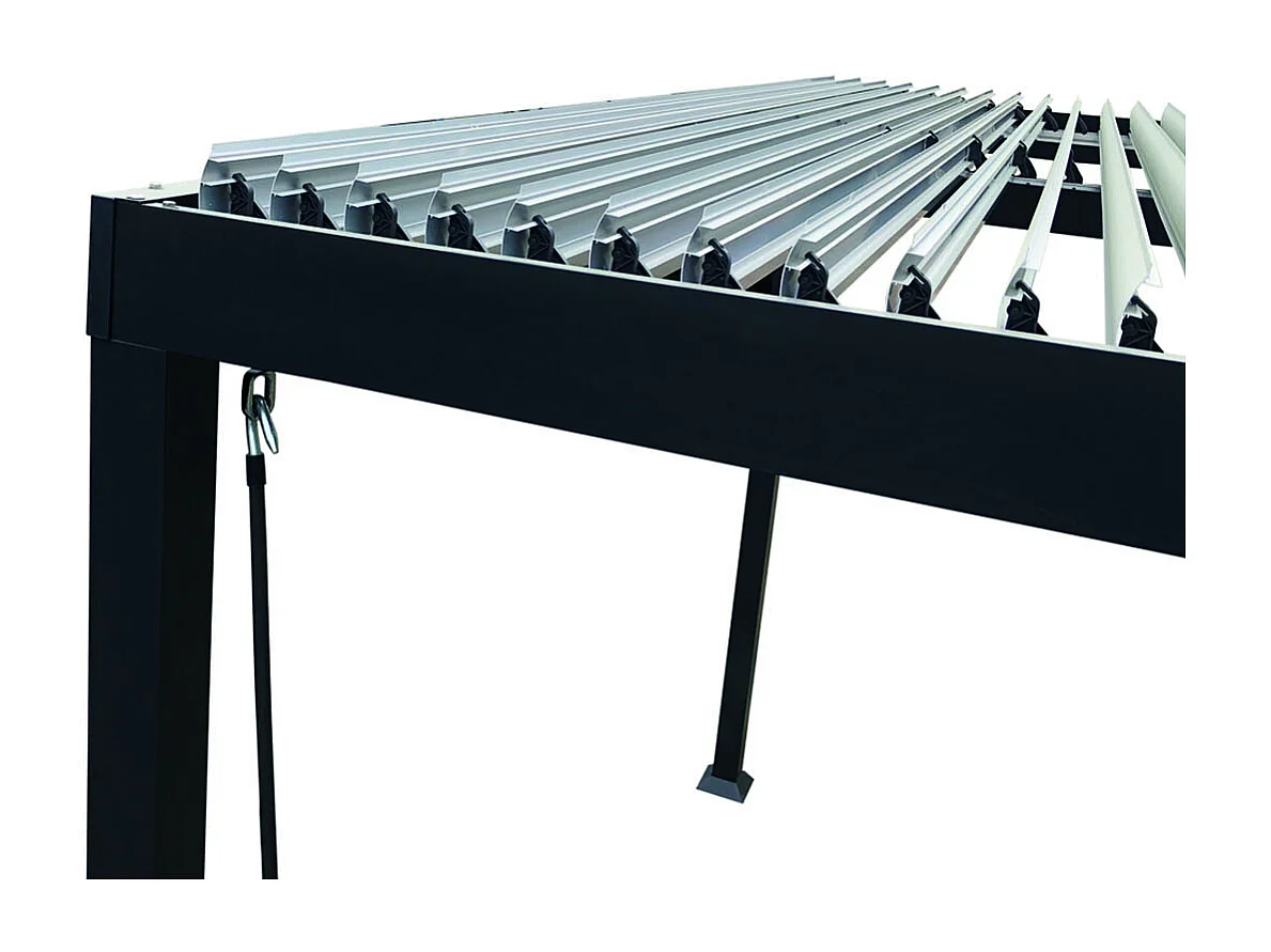 Pergola bioclimatique grise 3x3 m MILOS