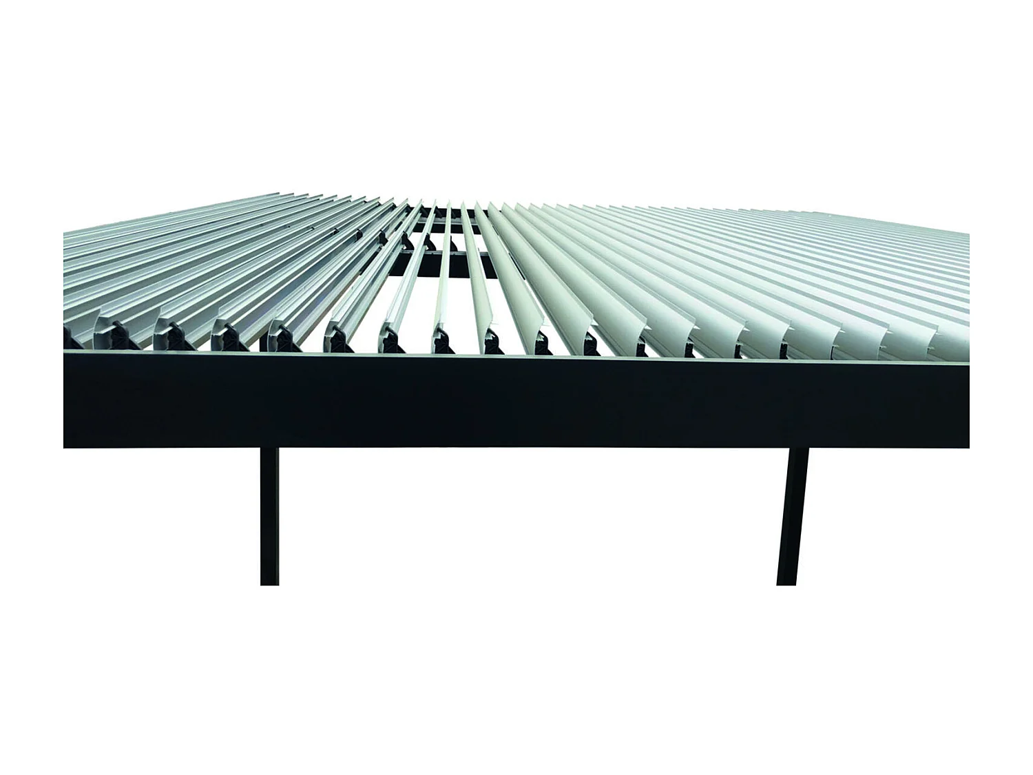 Pergola bioclimatique grise 3x3 m MILOS