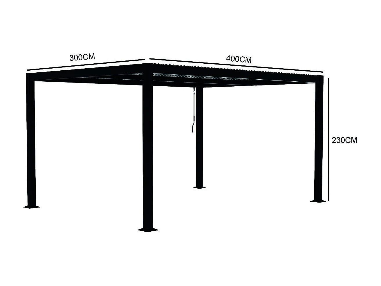 Pérgola bioclimática 3x4 m MILOS