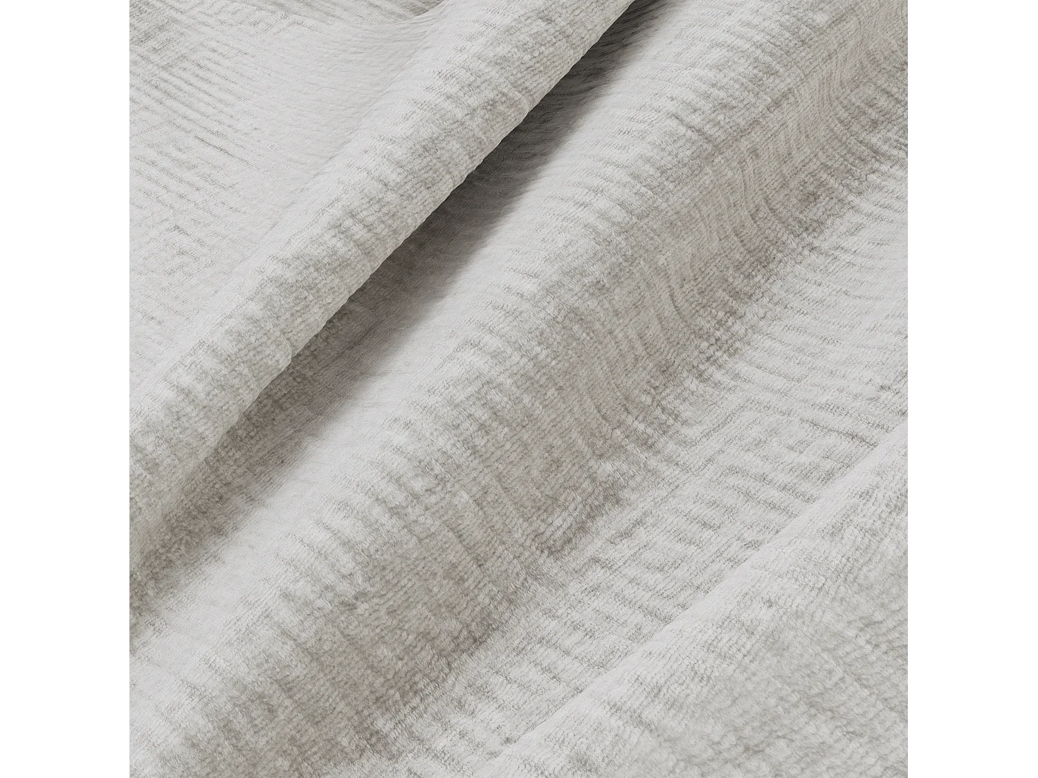 Canapé panoramique gauche velours à motifs crème MYRA