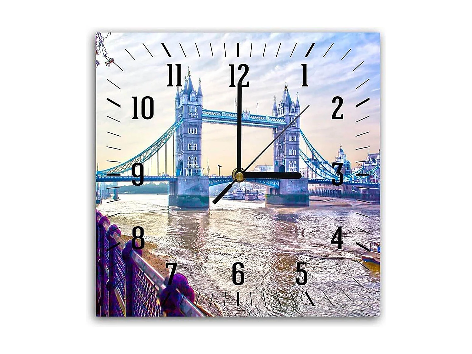 Horloge Murale Décorative Scène Londres Classique - 40 x 40 cm